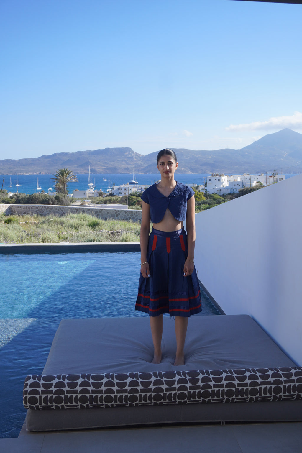 Huevo Blanco Two-Piece Shirt & Skirt Set