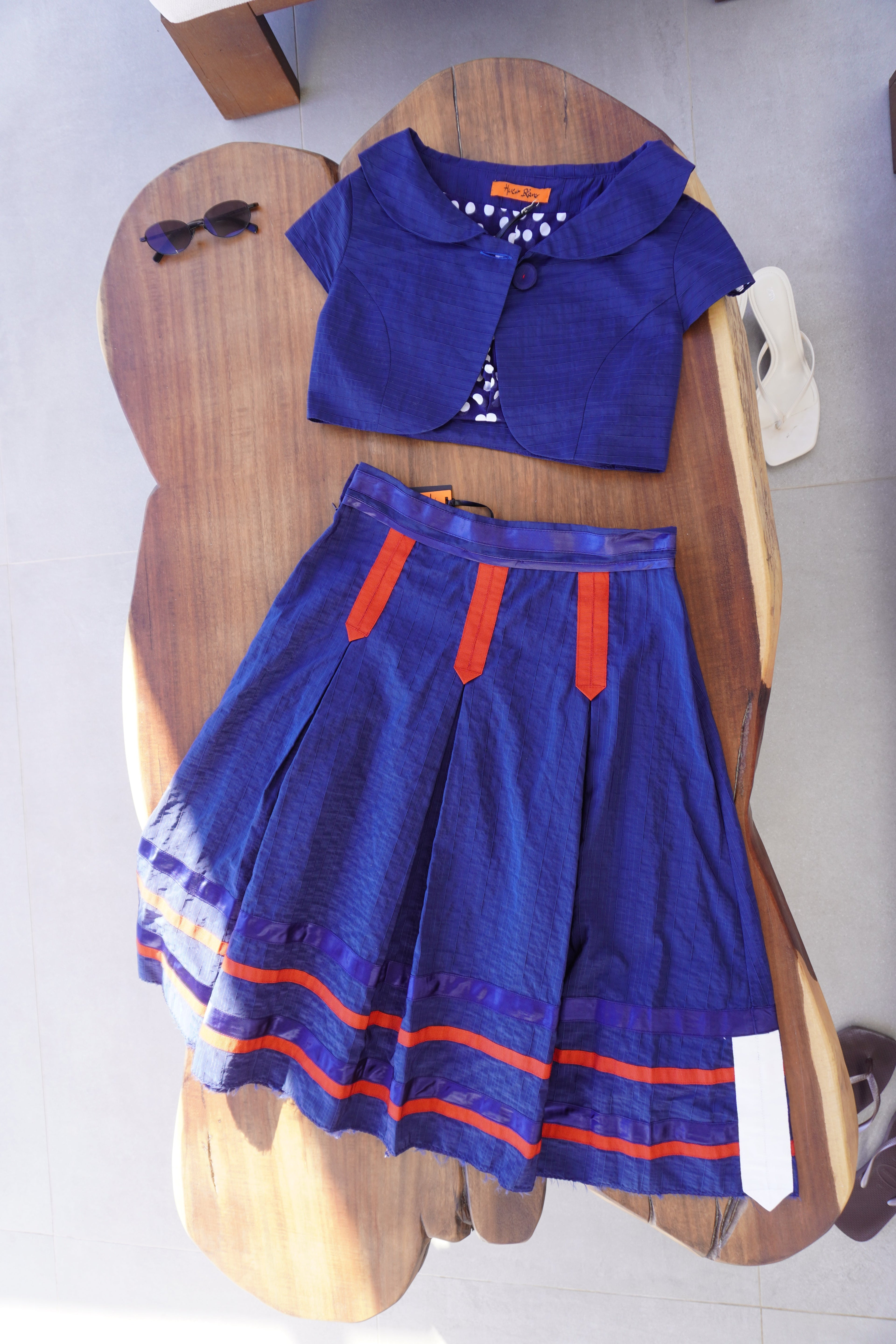 Huevo Blanco Two-Piece Shirt & Skirt Set