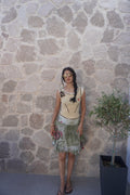 Huevo Blanco Hand-Embroidered Knit Top