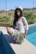 Roberto Scarpa Handcrafted Italian Floral Mesh Skirt