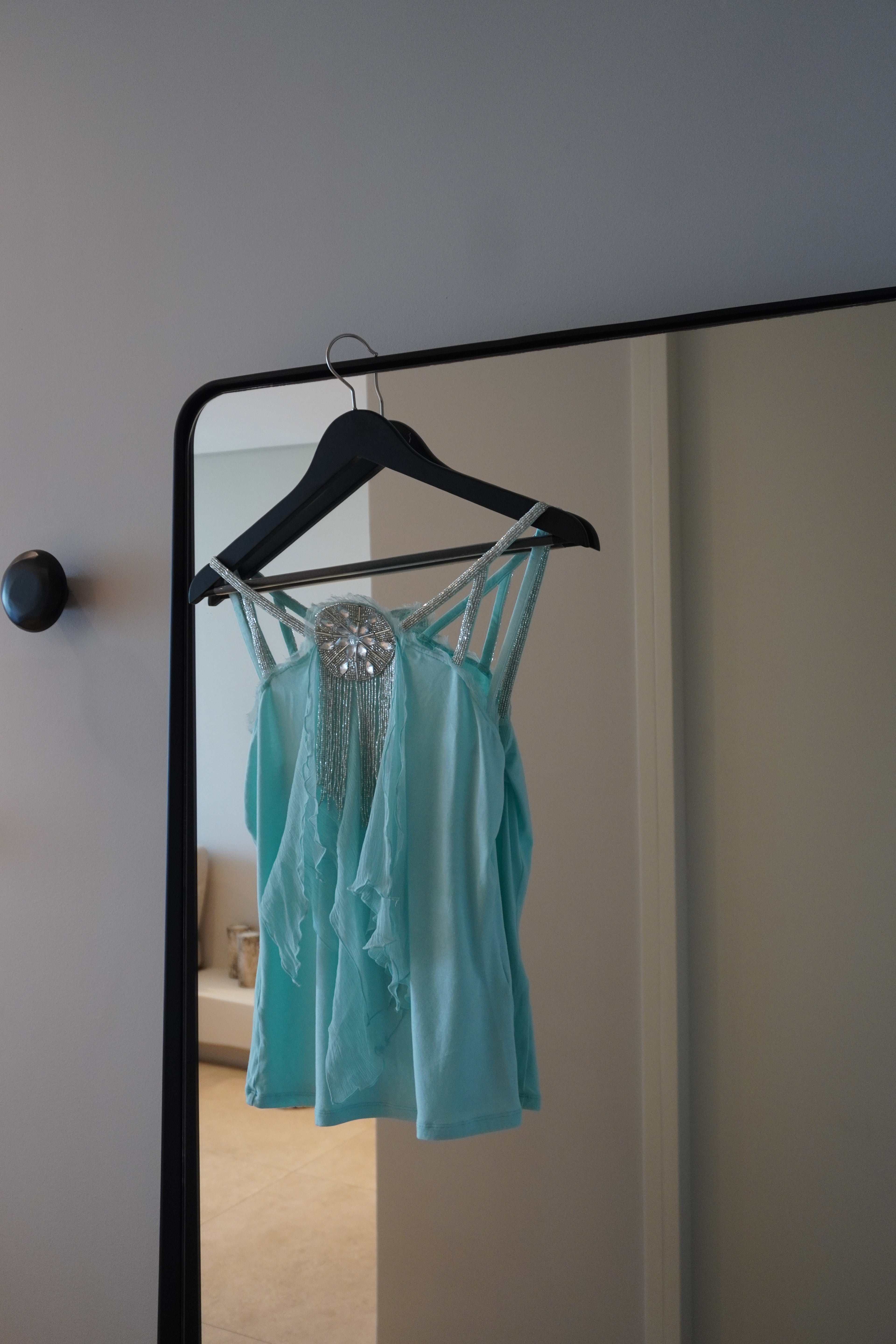 Roberto Scarpa Embellished Chiffon Halter Top